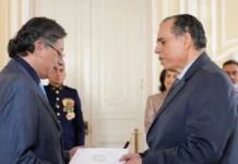Ramón Orlando Maniglia, nuevo embajador de Venezuela en Colombia, presentó sus cartas credenciales ante el gobierno